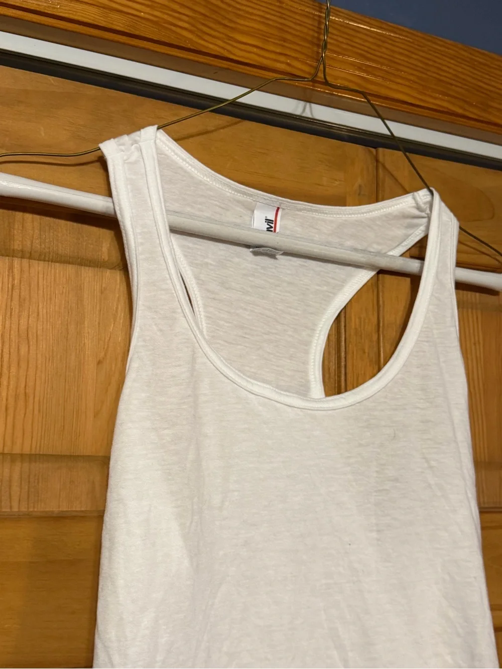 Anvil White Racerback Tank Top - Picture 4 of 6